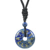 Natural Stone Peace Buckle Necklace with Green Tara Mantra