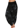 Flower Leaves Pattern Loose Harem Trousers Women's Yoga Pants