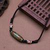 Tibetan Nine-Eye Dzi Bead Protection String Necklace