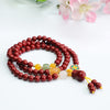 Cinnabar Pixiu Bracelet with Gold-Tone Charm