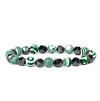 Faceted Stone Bead Bracelet with Hematite, 8mm