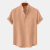 Men's Linen Short Sleeve Shirt with Pocket