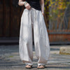Men's Harem Pants: Cotton Linen Wide Leg Trousers