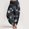 Women's Harem Pants Elastic Waist Floral Print Loose Yoga Trousers