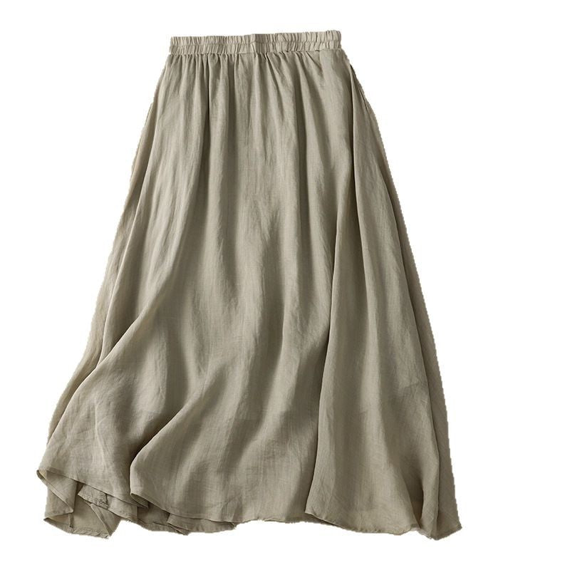 Close up of the elastic waistband and ruffle detail on the skirt