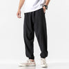 Solid Color Drawstring Men's Pants With Pockets