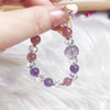 Amethyst Strawberry Quartz Fox Crystal Bracelet