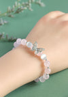 Chalcedony Butterfly Bracelet with Rose Quartz