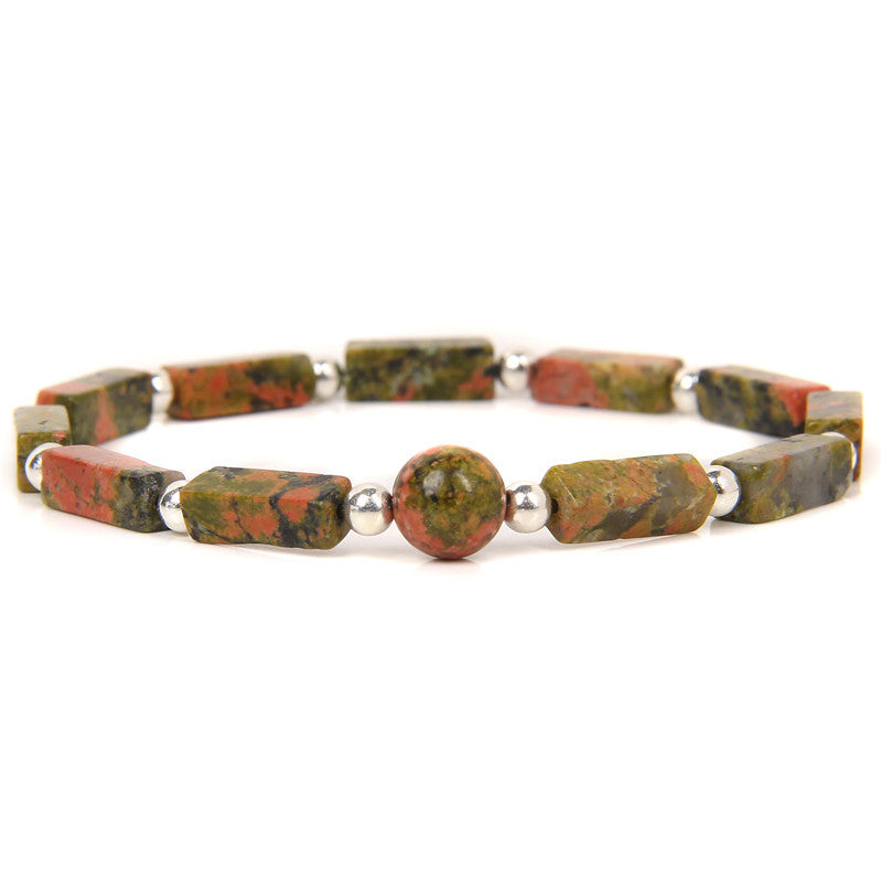 Natural Crystal Geometric Balance Bracelet