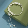 White Bodhi Seed Butterfly Lotus Bracelet