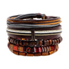Handmade Leather Bracelet Set with Gift Message Card