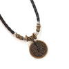 Mountain Ghost Coin Necklace, Retro Alloy Pendant