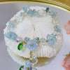 Crystal Charm Bracelet with Clover, Heart or Flower Motif