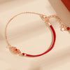 Ruyi Lock Bracelet 925 Silver Red Cord Good Luck Charm