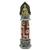 Nine-Eye Dzi Bead Pendant with Buddha Figure