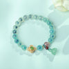 Candy Agate Strength Bead Bracelet with Charms