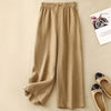 Cotton Linen Wide Leg Pants with Frog Buttons