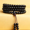 108 Mala Bracelet Black Obsidian Ice Obsidian Fulfilment