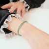 Green Aventurine Faceted Bead Bracelet, Ultra-Thin Natural Crystal