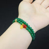 Agate Bead Bracelet, Single or Double Wrap Style