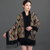 Embroidered Crown Shawl Wrap Winter Scarf
