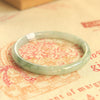 Jade Peace Bangle Bracelet, Handmade Ice Jadeite Bangle