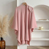 Solid Color Cotton Slit Shawl Wrap