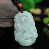 Carved Jade Zodiac Pendant Necklace