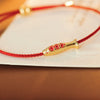 Red String Koi Fish Bracelet with Gold-Tone Charm