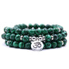 Natural White Turquoise Lotus Mala Bracelet 108 Beads