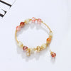 Colorful Rutilated Quartz Bracelet with Zircon Charm