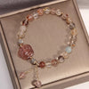 Rutilated Quartz Butterfly and Pixiu Charm Bracelet