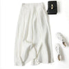 Women's Wide Leg Pants High Waist Cotton Linen Trousers