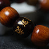 Multi-Wood Bead Bracelet with Six Syllable Mantra