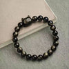 Obsidian Cat Charm Bracelet for Luck and Confidence