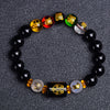 Chinese Zodiac Agate Bracelet, Red or Black Obsidian
