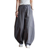 Men's Harem Pants: Cotton Linen Wide Leg Trousers