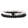 Natural Stone Lava Rock Bracelet Set, 6mm or 8mm Beads