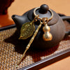 Brass Gourd Keychain with Five Emperor Coins, Feng Shui Decoration