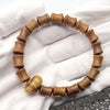 Green Sandalwood Bamboo Bead Bracelet