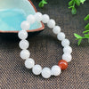 White Golden Jade Beads Bracelet and 108 Mala Necklace