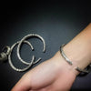 Engraved Open Cuff Bangle and Ring Set