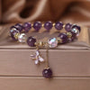 Purple Glass Butterfly Charm Bracelet for Women