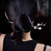 Handmade Alloy Hairpin with Flower Branch Design