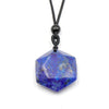 Hexagonal Crystal Pendant Necklace with Cord