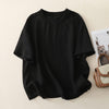 Women's Cotton Linen Short Sleeve T-Shirt Relaxed Fit