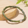 Bamboo Pattern Glass Bracelet, Green and White