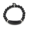 Quartz Love Heart Beads Bracelet with Gemstone Pendant