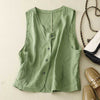 Women's Sleeveless Shirts Solid Button-Up Minimalist Tank Top
