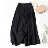 Women's Wide Leg Pants Cotton Linen High Waist Trousers With Pockets